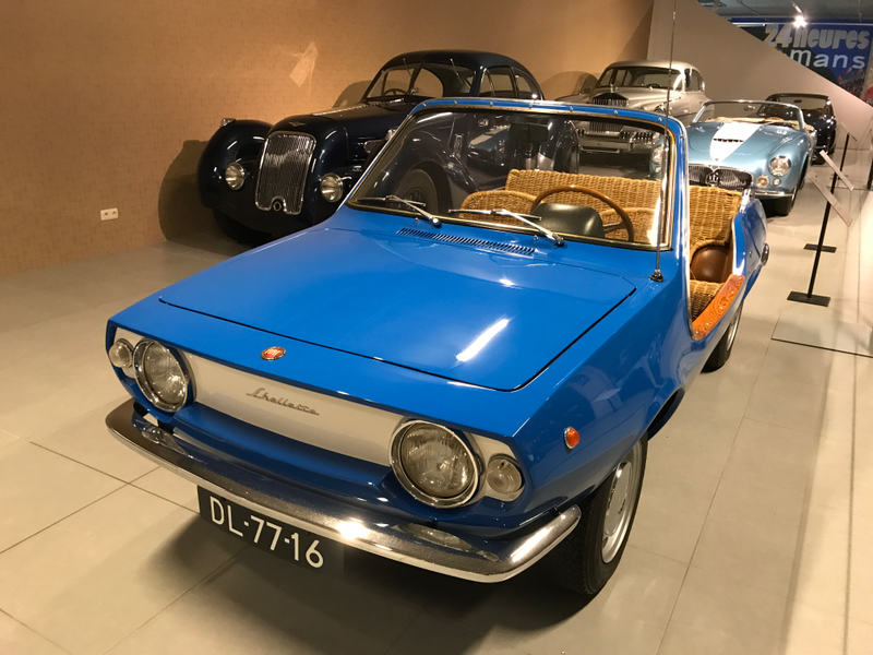 1976 Fiat 850 Shellette Spider. Designed by the great Giovanni Michelotti, this was a beach car based on the Fiat 850. Eighty of these were built and this one was one of two owned by a guy from Santa Barbara, CA, lucky bastard.